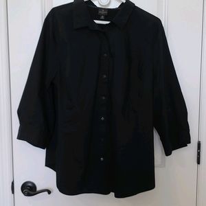 Worthington Black Button Down Blouse
